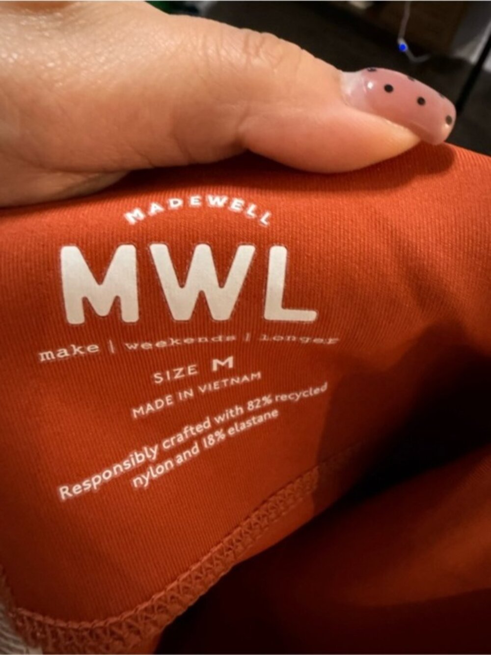 Madewell MWL Form High-Rise 25" Leggings size M Rusty Torch - Picture 8 of 9